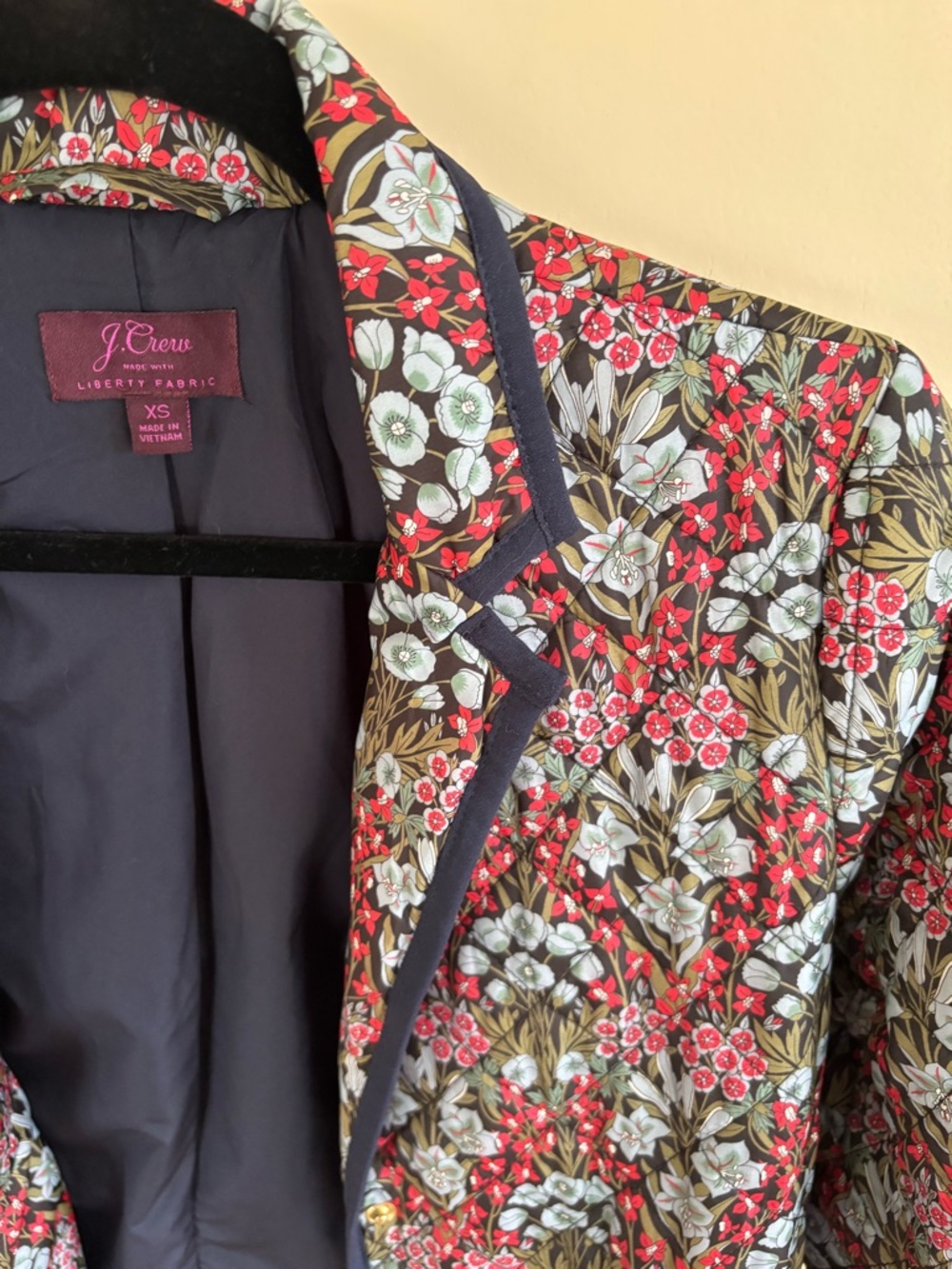 J. Crew Quilted Liberty Floral Puffer Coat - Picture 4 of 7